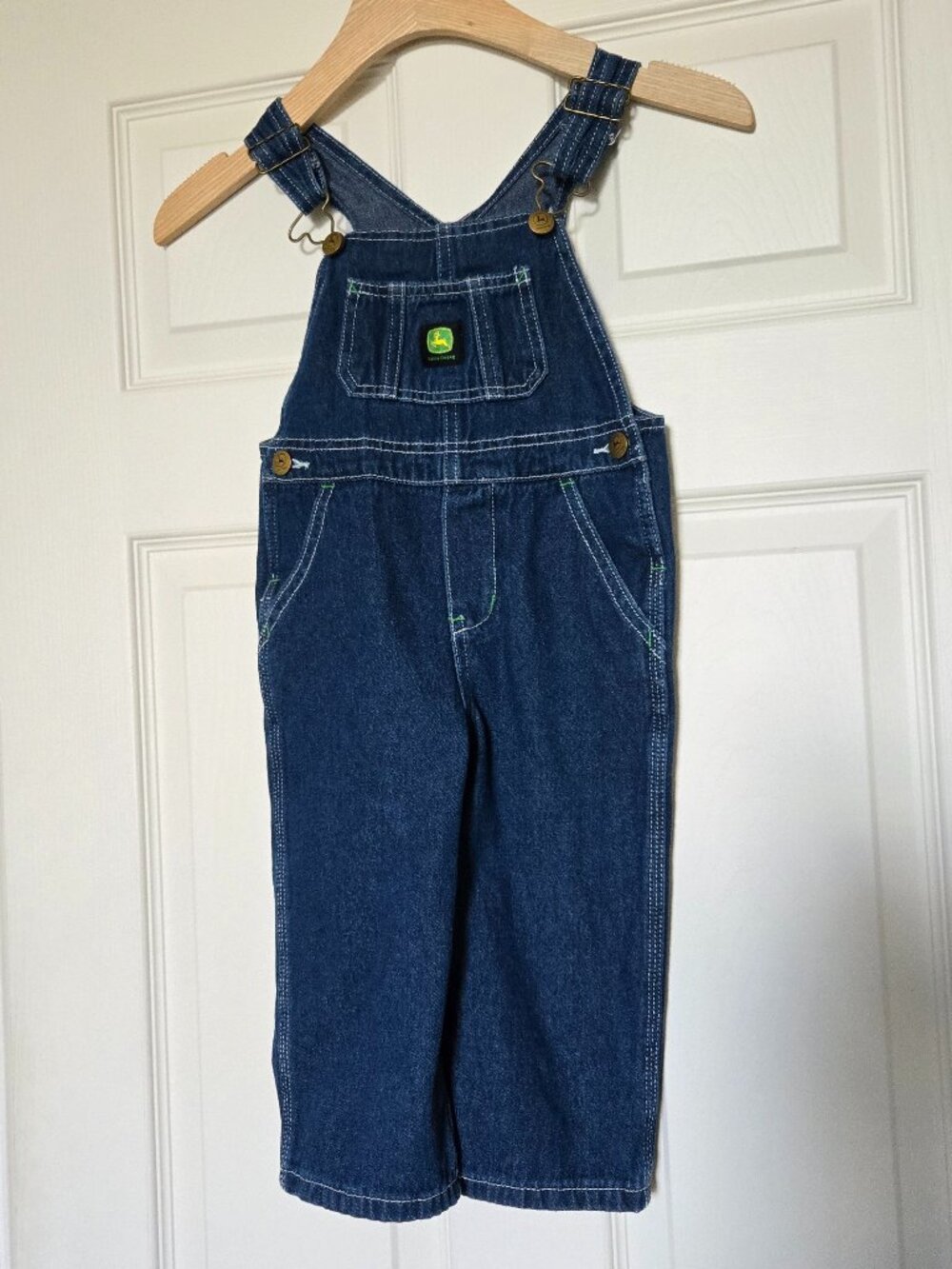 John Deere Toddler Boys Denim Coveralls - Size 2T - Like New